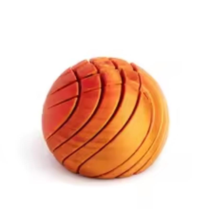3D Printed Anxiety Relief Fidget Toys, Round Gear Twisting Ball, Liquid Flow Sensory Toy, Cool Desktop Ornament for Home & Office, Gradient Green/Orange/Purple, Ideal Holiday Gift for Adults Teens for Birthday Christmas Thanksgiving Halloween