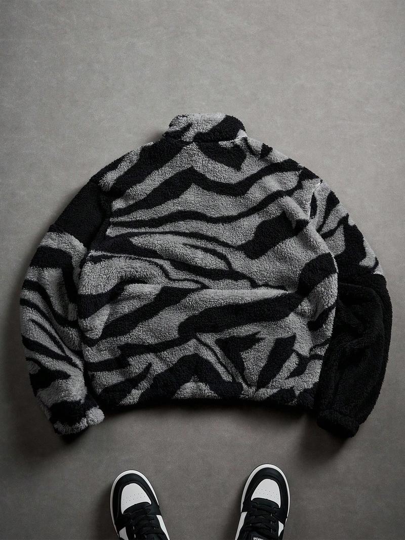 Men's Zipper Letter Graphic Windbreaker Jacket, Outdoor Parka Coat, Winter Jacket, Casual Fitted Jacket, Zip Up Coats, Casual Streetwear, Fall & Winter Fashion