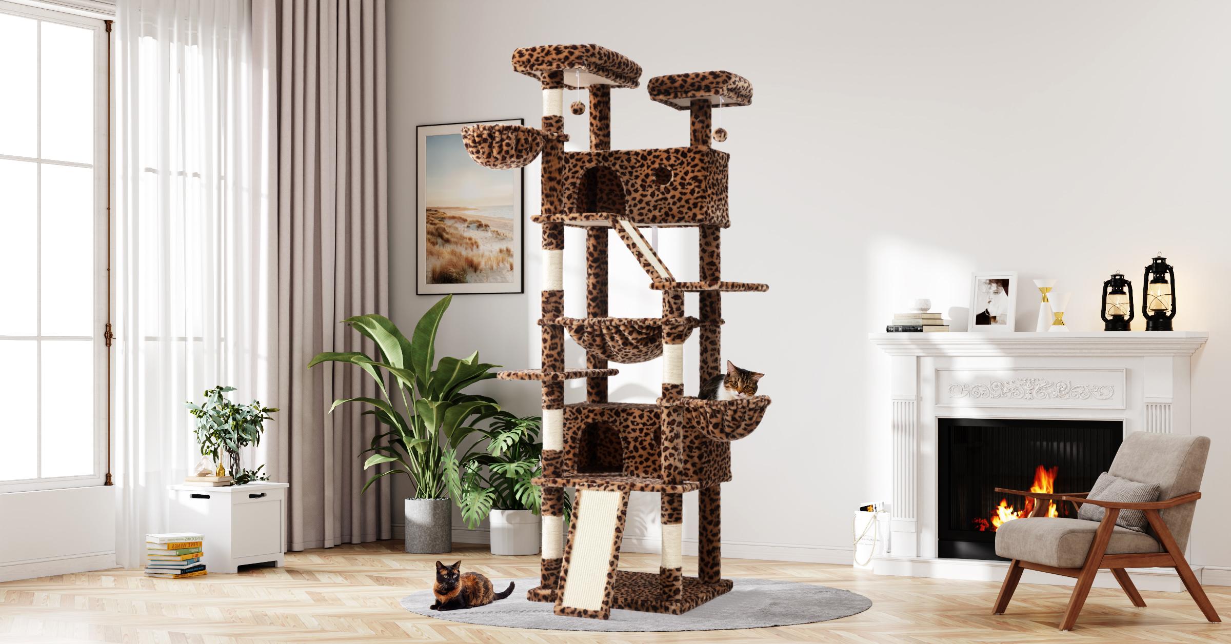MUTICOR 82in Cat Tree Tower All-in-One Luxury Cat Tree with Scratching Posts & Boards,Hammock,Cozy Condo Room House,Toy Balls,Multifunctional Pets Furniture#TikTokShopBlackFriday #ChristmasGifts MUTICOR 82in Cat Tree Tower All-in-One Luxury Cat Tree with Scratching Posts & Boards,Hammock,Cozy Condo Room House,Toy Balls,Multifunctional Pets Furniture#TikTokShopBlackFriday #ChristmasGifts