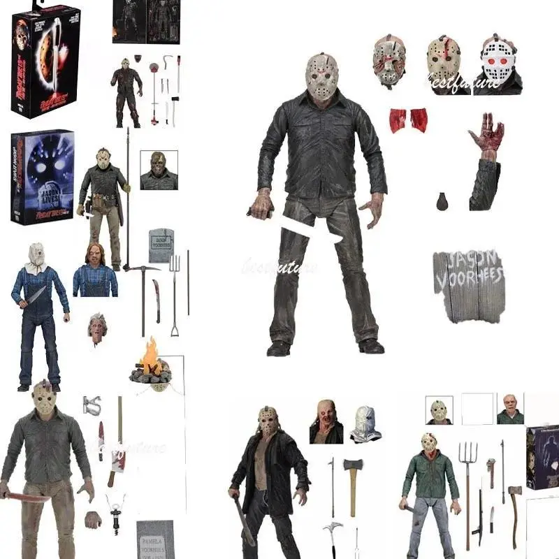 2026 hot item NECA Friday The 13th Jason Voorhees Ultimate 7 Inch Action Figure Horror Movie Collectible Halloween Gift For Fans With 3 Popular toys