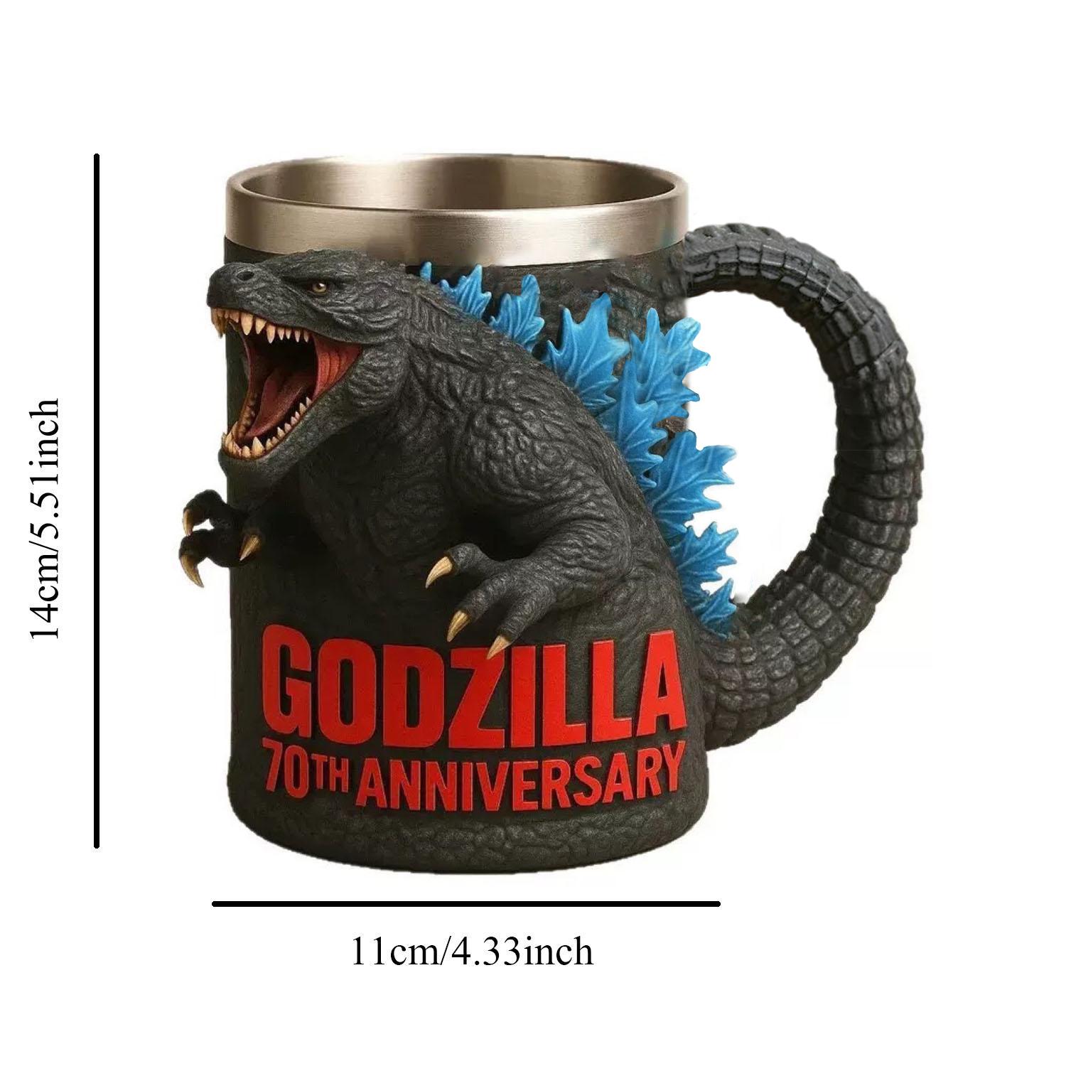 Godzilla 70th Anniversary Resin Mug, Limited Edition Collectible Drinkware, Durable & Stylish Design, Perfect Gift Idea