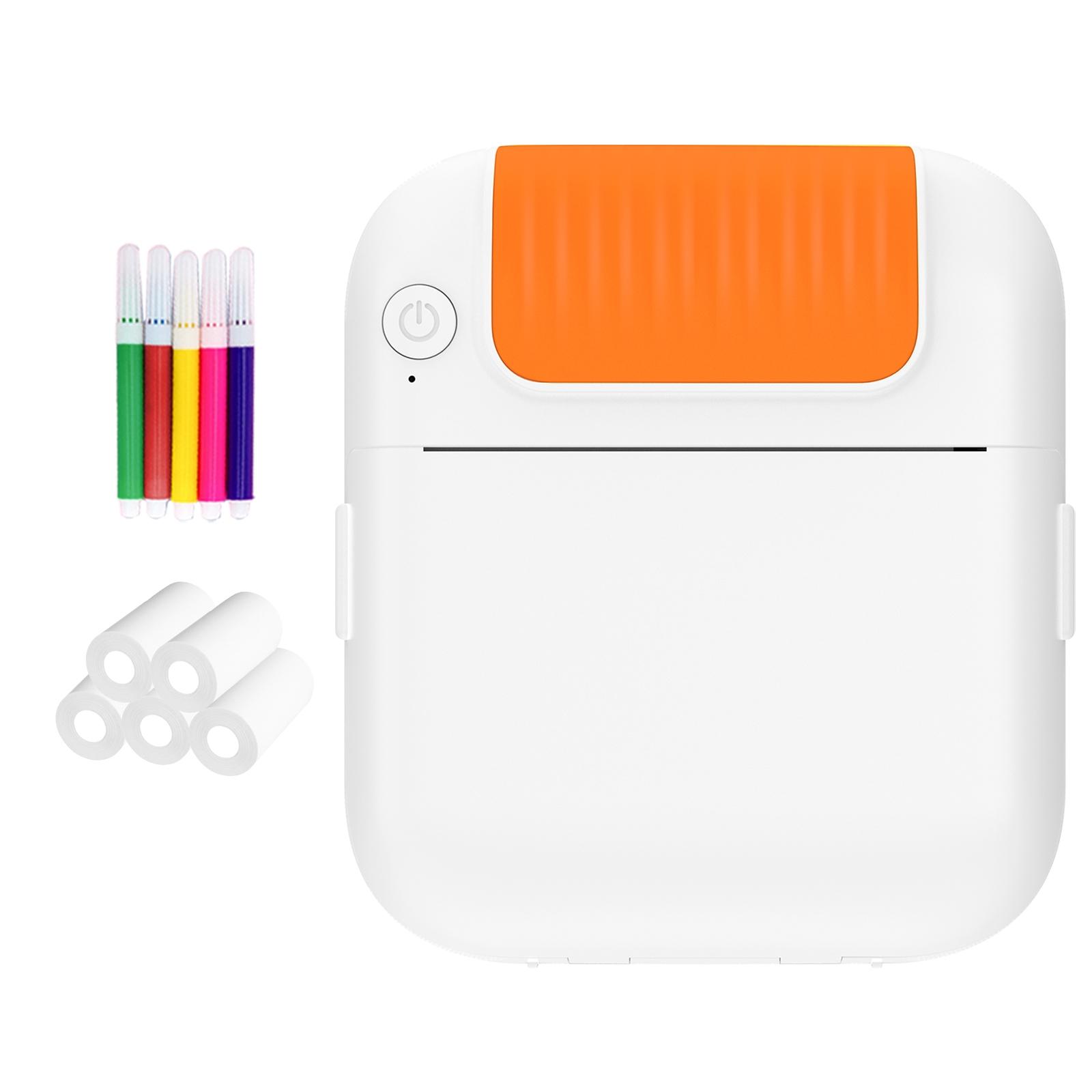 Label Maker Sticker Printer Portable Mini Bluetooth Label Printer Mini Thermal Sticker Printer for Home Kitchen School Office Mini Portable Printer Inkless Thermal Printer Ink-Free Sticker Machine Ideal for DIY Crafts Journaling Study Work Labels