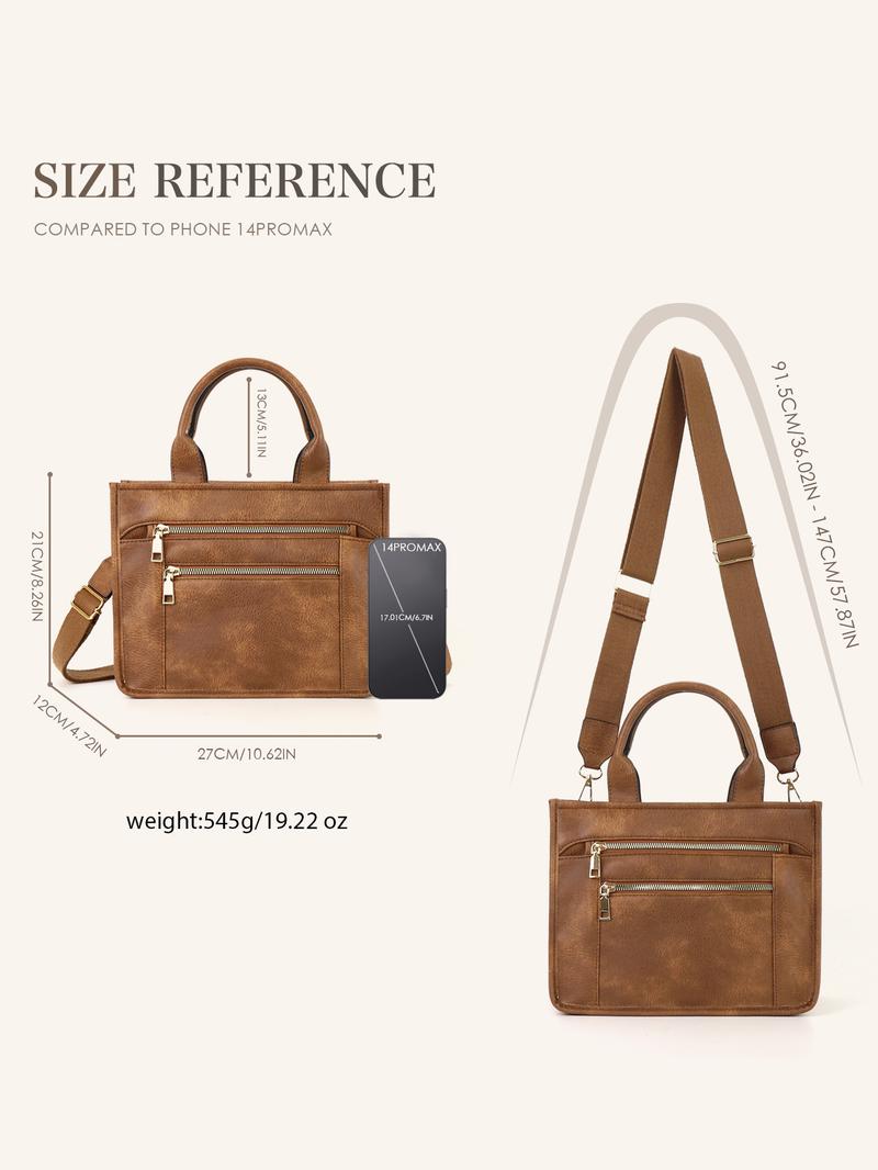 Women's Tote Bag, Fashionable Shoulder Bag for Daily Used, Casual Trendy Versatile High-quality Daily Commuting Bag, Girl Fashionable Bag, PU Tote Satchel