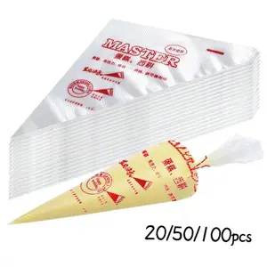 Transparent Cream Icing Piping Bags, 20/50/100 Pieces, Ideal for Pastry Decorating Tools, Cake Decorating, Macarons, Pastry Packaging, DIY Cooking Supplies, Bakery Bags, Baking Supplies, Baking Accessories, Home Baking Supplies