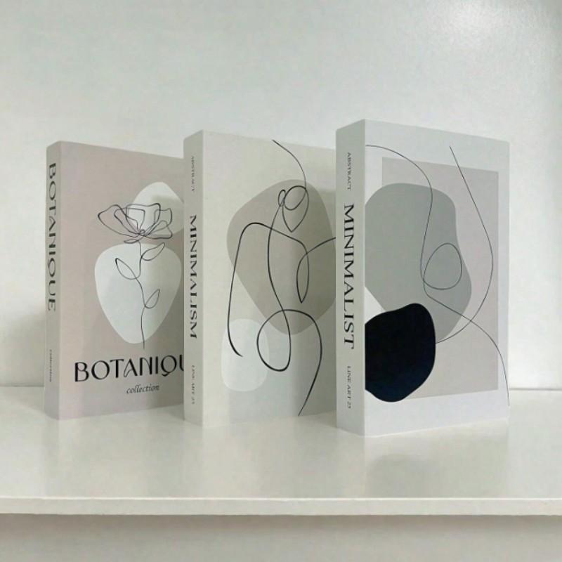 Modern Foldable Fake Book Set, Minimalist Home Office Decor, Fashionable Desk Ornament, Easy Assembly Required, Stylish Solution