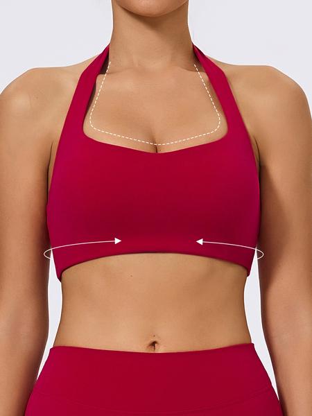 Women's Backless Breathable Sports Bra with Padding, Adjustable Straps, High Stretch, Ideal for Yoga & Outdoor Activities, All Seasons Wear