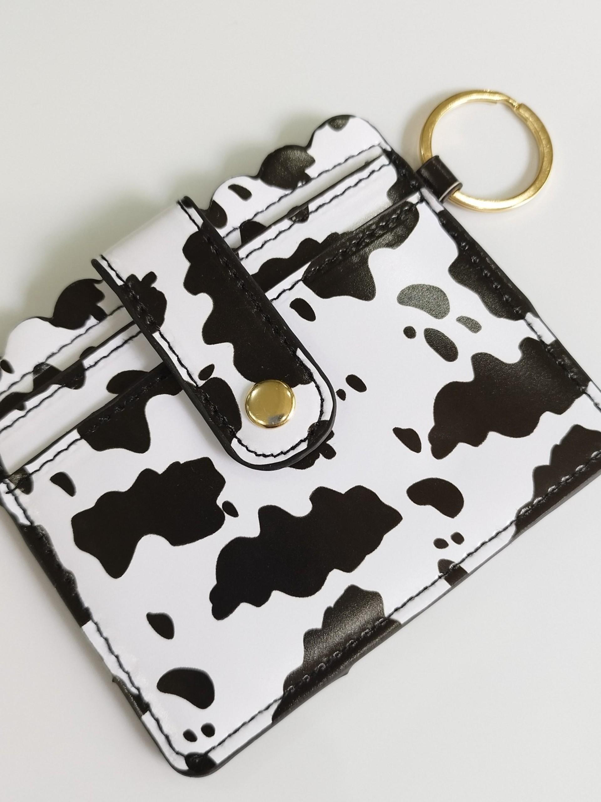 New PU Leather Keychain Wallet, Multi-Card Holder, Bank Card Clip, Student Bus ID Card Case, Coin Credit Card Key Chain