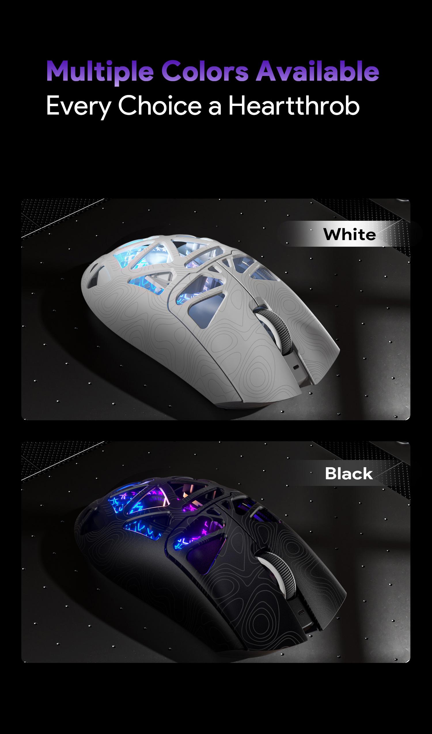 FURYCUBE G11 Tri-Mode Gaming Mouse 2.4G Bluetooth Wired Rechargeable RGB Lighting Optical Sensor for Gaming & Office Accessories