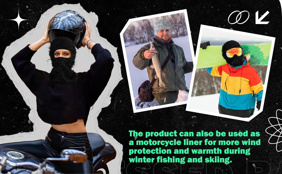 JointlyCreating Distressed Windproof Balaclava Ski Mask for Men and Women - Knitted Full Face Mask Cold Weather Head Cover Winter Breathable Elastic