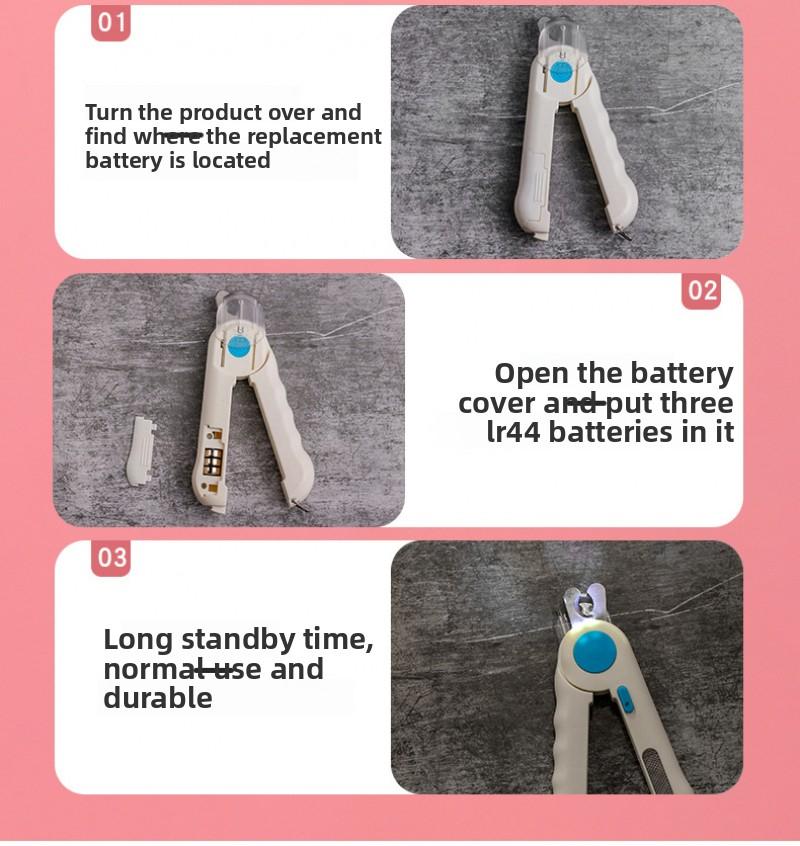 New Viral LED Pet Nail Clippers, Anti-quick Nail Grinder, Dog & Cat Nail Cutter, Pet Grooming Supplies