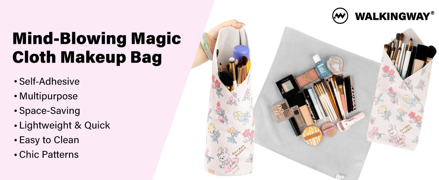 Walking Way Multi-Use Protective Wrap - Self-Adhesive Magic Cloth Cover for Camera Lens, Smartphones, Laptop & Makeup Tools Washable & Reusable Pouch