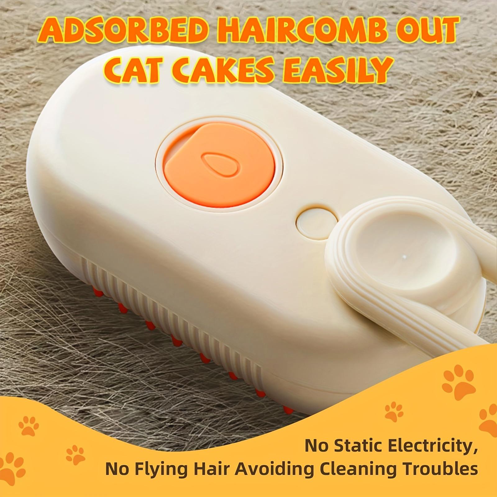 3-In-1 Eliminates Loose Fur, Rechargeable Steam Pet Brush for Cats & Dogs - Self-Cleaning, Massaging Grooming Tool, Fur Removal Tool, Battery-Powered/Usb, Ideal for Shedding Relief, Pet Grooming Tool | Steam Brush | Selfcleaning Feature, Dog Grooming Brus