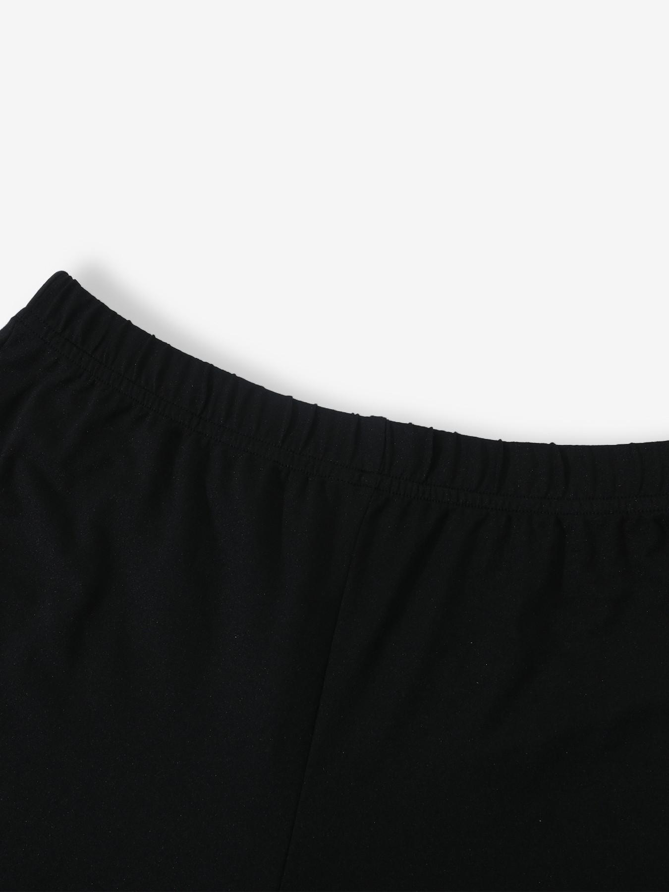 Women's Y2K Streetwear Black Capri Slim-Fit Pants, Active Pants With Side Slit Detail, Suitable For Gym And Casual Daily Wear Women's Y2K Streetwear Black Capri Slim-Fit Pants, Active Pants With Side Slit Detail, Suitable For Gym And Casual Daily Wear