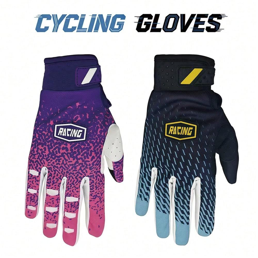 1 pair of 2026 new bicycle gloves, available in blue and purple, suitable for both men and women riding mountain bikes, all terrain vehicles (ATV), BMX bikes, off-road motorcycles, mountain biking, cycling, off-road motorcycles