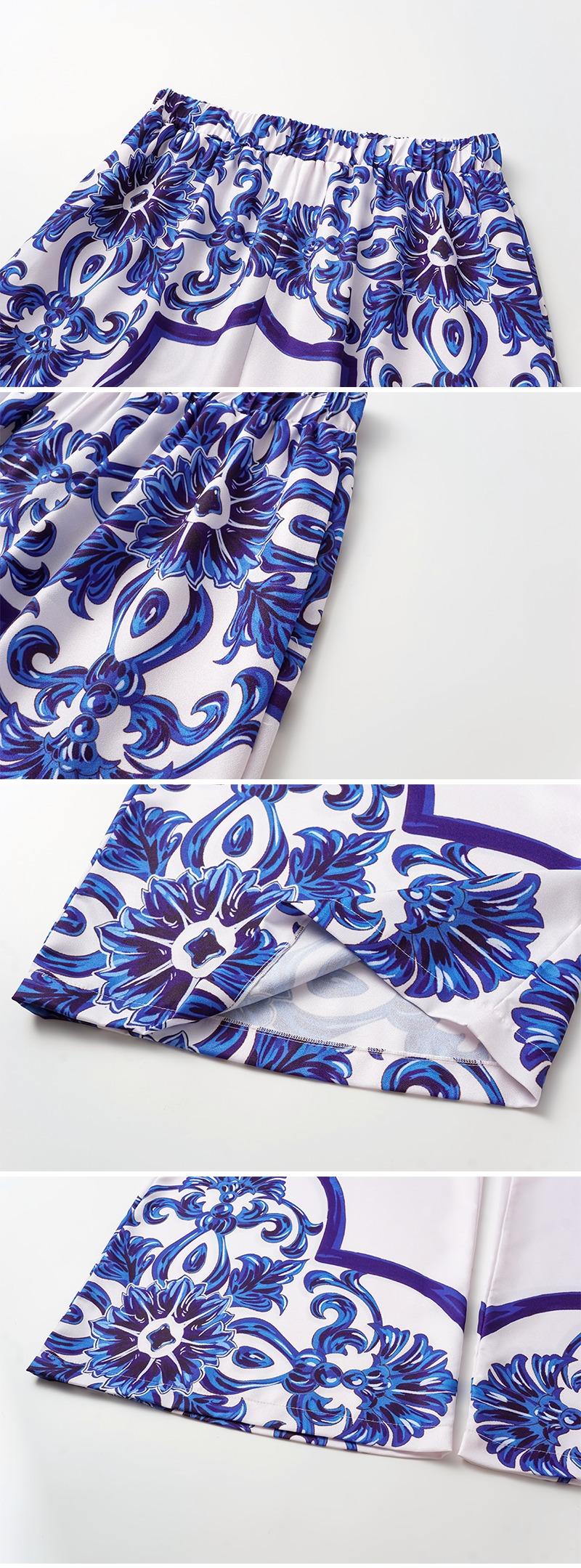 FLAXMAKER Women's V-Neck Classic Blue Majolica Print One Piece Swimsuit & Matching Cover Skirt Set Summer Swimdress Bathing Suit Stylish Beachwear #TikTokShopBlackFriday FLAXMAKER Women's V-Neck Classic Blue Majolica Print One Piece Swimsuit & Matching Cover Skirt Set Summer Swimdress Bathing Suit Stylish Beachwear #TikTokShopBlackFriday