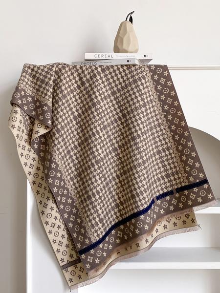 Women's Fashion Elegant Plaid Scarf with Fringe Decoration, Soft Warm Shawl for Fall & Winter, Stylish Accessory for Women and Girls, Blanket Scarf