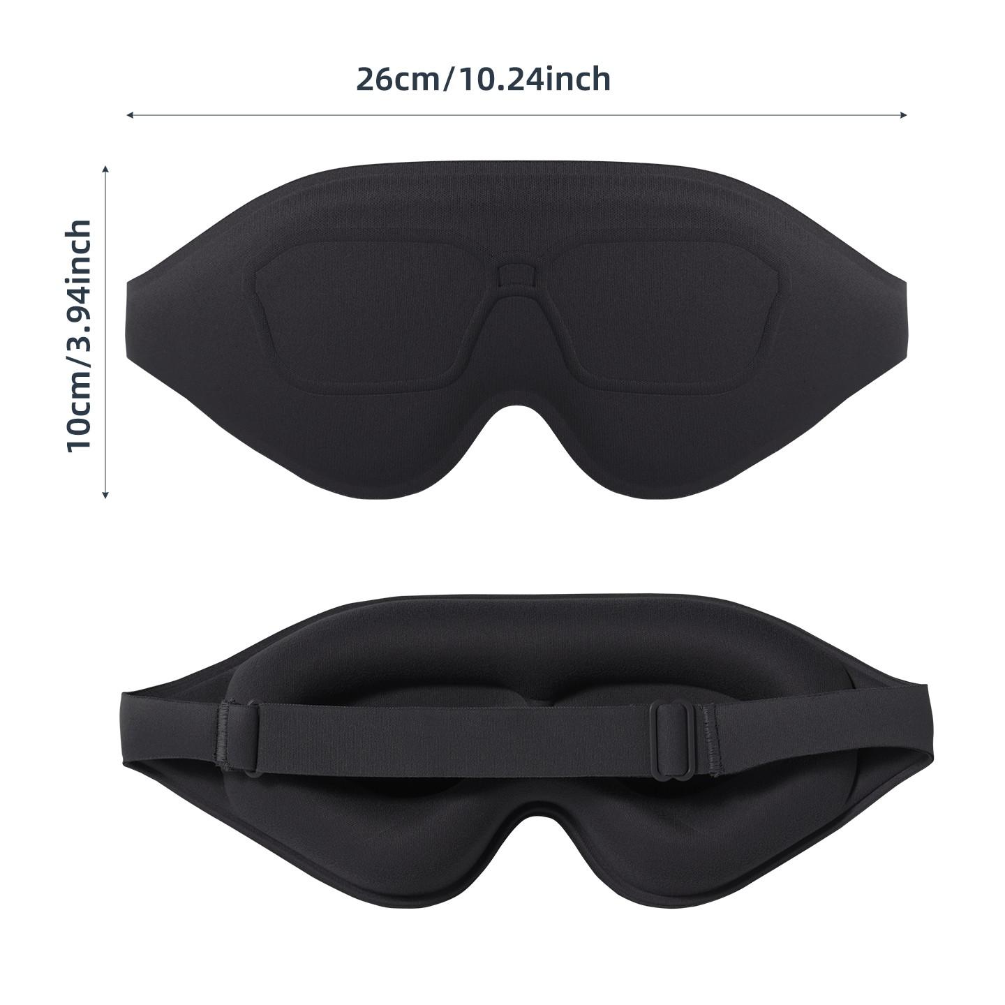 Upgraded Side Sleeper Sleep Mask, Full 3D Cup Design Zero Pressure, Breathable Fabric, Ideal for Travel, Naps, Shift Work, Unisex