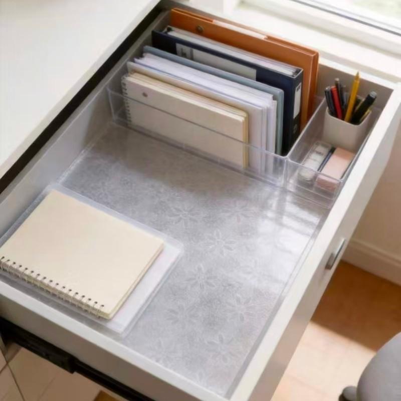 Transparent Washable Cuttable Drawer Liner, Non-Slip Refrigerator Inner Lining, Suitable for Fridge Glass Shelves Cabinets Home Kitchen Supplies
