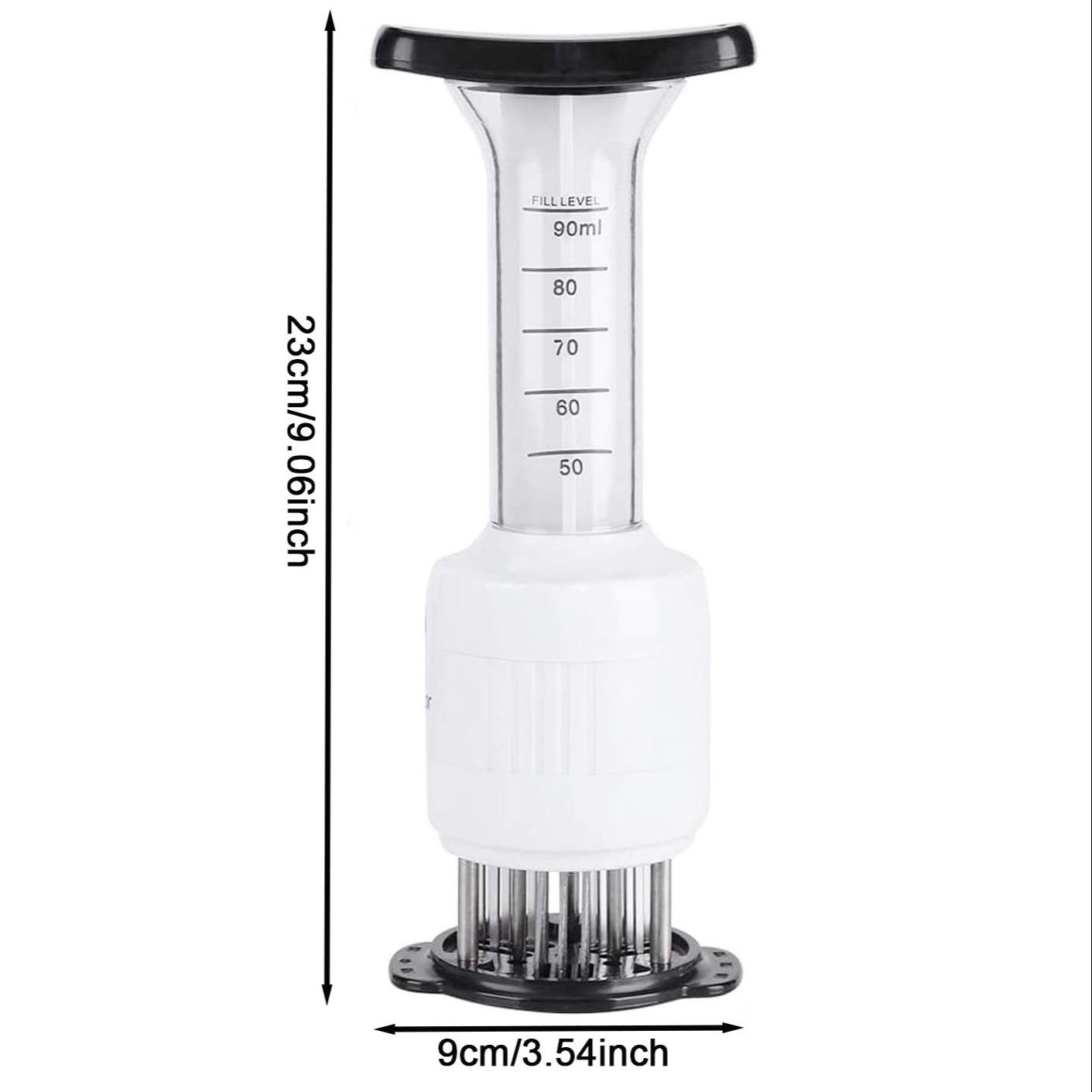 Needle-Type Meat Tenderizer, Steak Tenderizer Syringe Set, Flavor-Enhancing and Tenderizing Syringe, Essential Barbecue Grill Accessory, Suitable for All Kinds Of Meat. The Tenderizing Needle Makes The Meat Tender and Easy to Eat. Kitchen Accessory.
