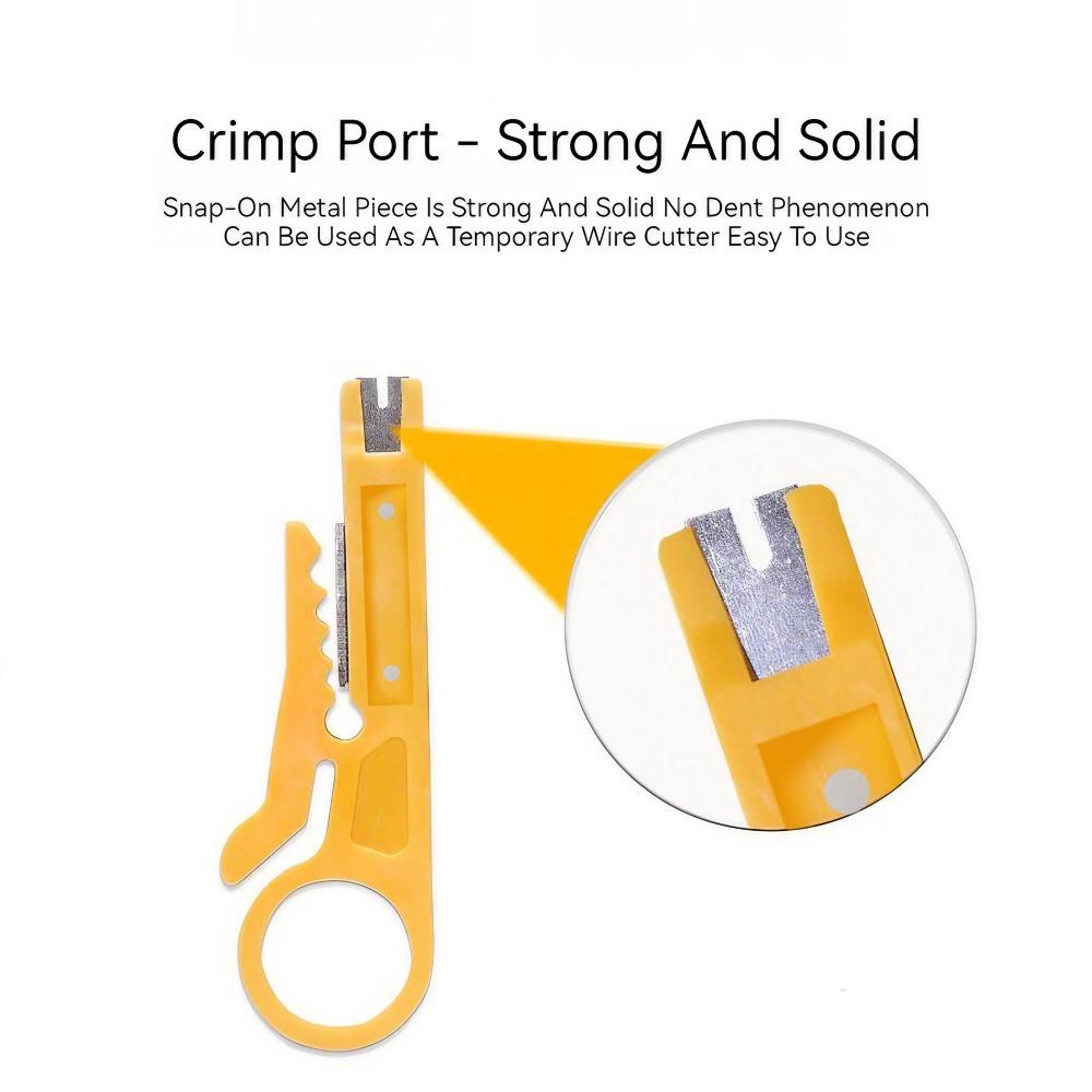 Multi-Function Cable Tool: Coax Crimper Stripper for RG59 RG6 RG7 RG11, Ethernet Cable CAT5 CAT6, Phone Line Repair Cutting Pliers
