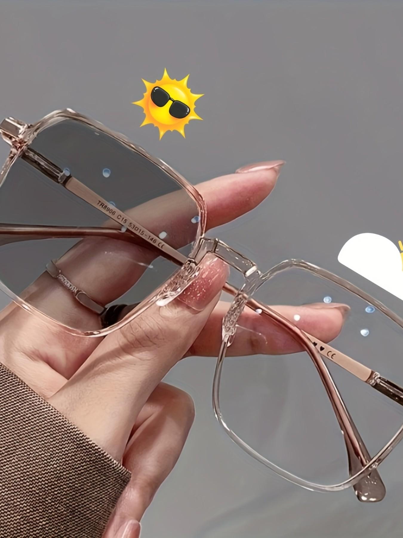 Unisex Square Frame Glasses, Pure Campus Style, Casual Fashion Eyewear, Suitable for Daily Wear, All Seasons, 1pc Universal Design