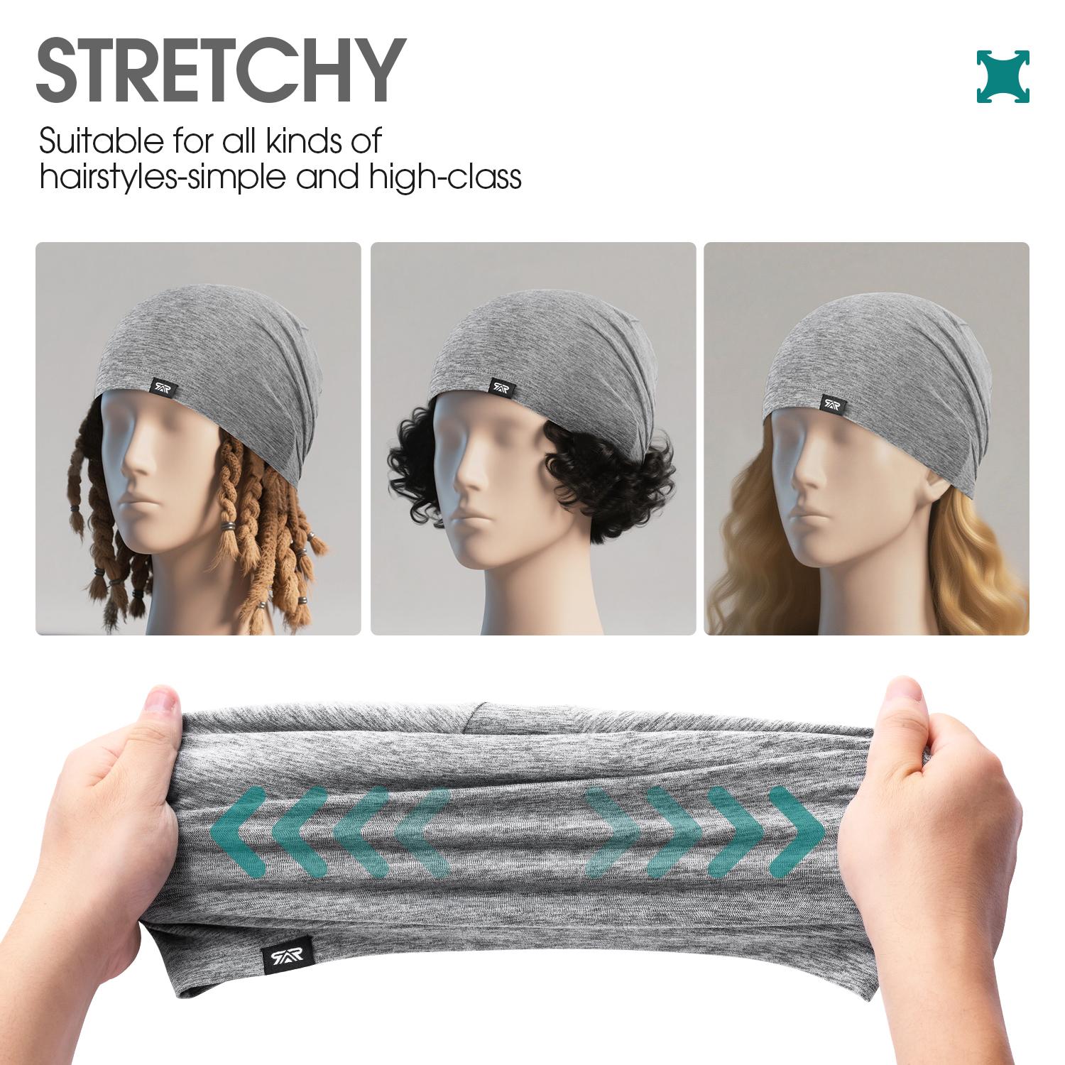 SHINEMEOTH 1/2pcs Multi-Functional Skull Cap for Men & Women High-Absorbency Running Gaming Beanie Do-Rag Unisex Helmet Liner Windproof All Seasons Outdoor Work