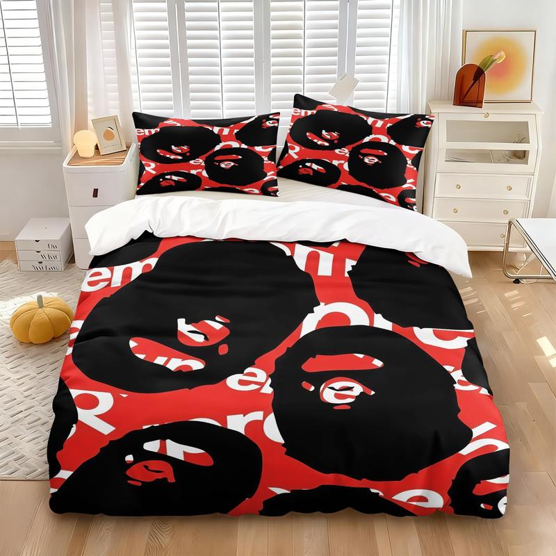 BAPE Multi-Color Camo Kids 3-Piece Bedding Set, Soft & Durable Fabric, Playful Rainbow Camouflage Print, Street Style Bedroom Decor for Kids, Ideal Gift for Young Streetwear Enthusiasts BAPE Multi-Color Camo Kids 3-Piece Bedding Set, Soft & Durable Fabric, Playful Rainbow Camouflage Print, Street Style Bedroom Decor for Kids, Ideal Gift for Young Streetwear Enthusiasts