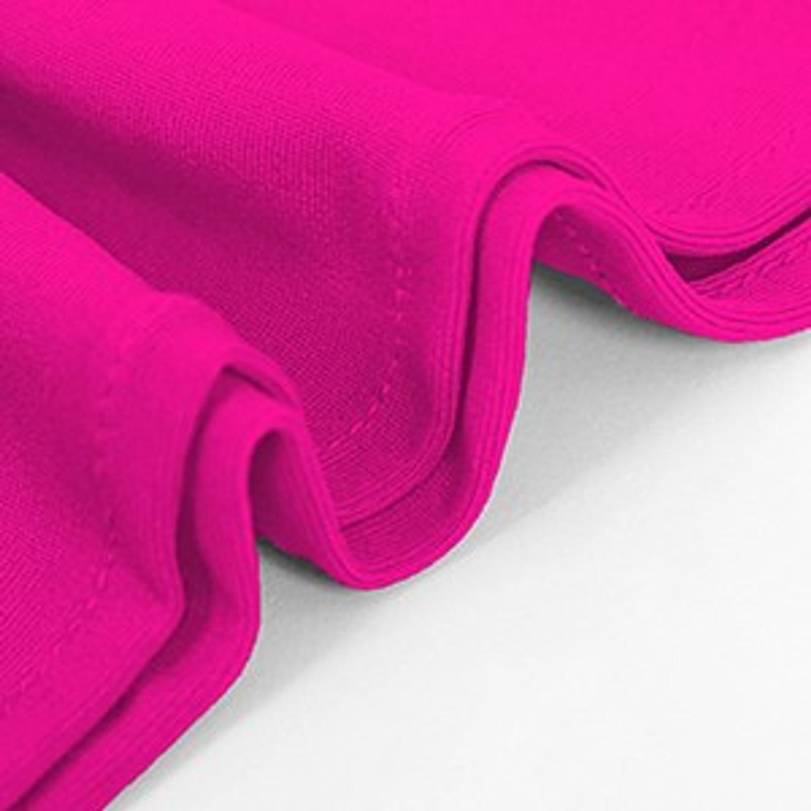 25 Pack Fuchsia Spandex Chair Sashes with Buckle Sliders for Wedding Party DecorationGift