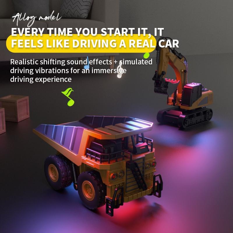 1:64 Remote Control Engineering Vehicle, Alloy Body with Lights and Sound, APP-Controlled, Christmas Gift for Boys and Girls 1:64 Remote Control Engineering Vehicle, Alloy Body with Lights and Sound, APP-Controlled, Christmas Gift for Boys and Girls