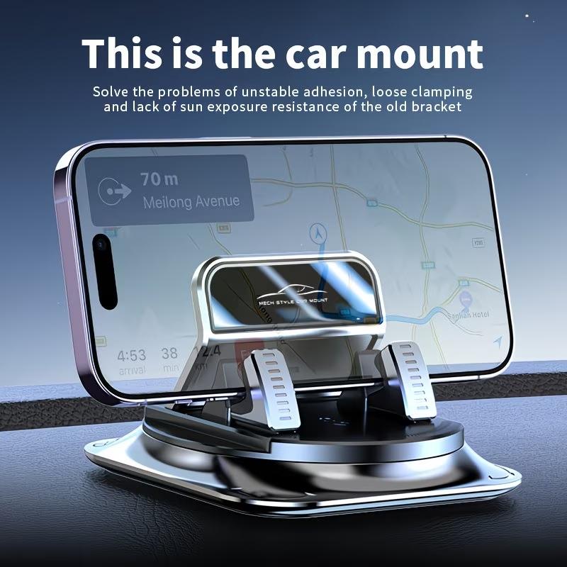 360 Degree Rotating Car Phone Holder, Dashboard Mount, Non-Slip Navigation Stand, Universal Fit for Most Cars, Secure & Convenient