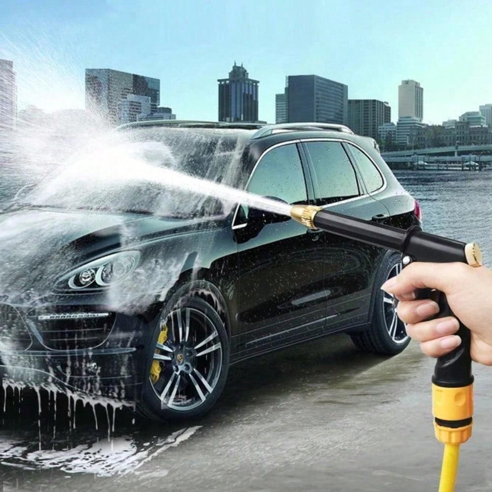 1pc High-Pressure Car Washing Water Gun, Plastic Gun Body, Garden Water Hose Nozzle, Garden Shower, Multifunction Watering Tool, Powerful Cleaning