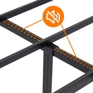 GARVEEModern Stylish Iron Bed Frame with Headboard & Footboard, Firm Support, Metal Platform, No Box Spring Needed, Under Bed Storage, Easy Assembly, Pink Twin GARVEEModern Stylish Iron Bed Frame with Headboard & Footboard, Firm Support, Metal Platform, No Box Spring Needed, Under Bed Storage, Easy Assembly, Pink Twin