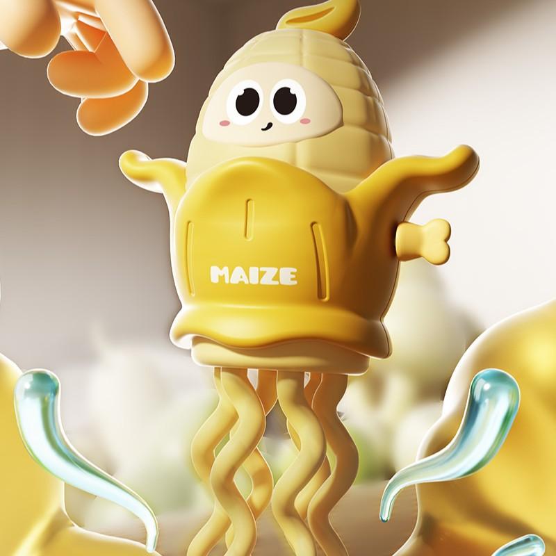 Dancing Dual-Color Corn Spring Toy, Baby Simulation Animal Stress Relief Mechanical Crawling Running Toy, Fun Interactive Plaything