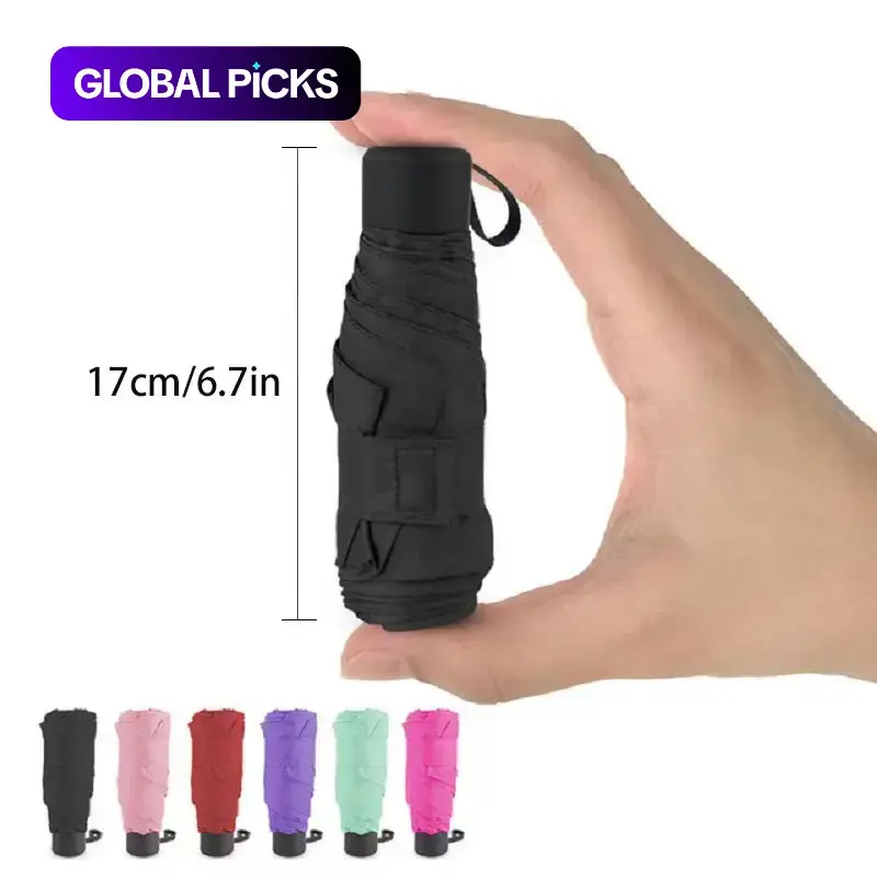 Ultra-Lightweight Five-Fold Sun Umbrella, Six-Rib Design, Folding Umbrella, Compact Foldable Umbrella, Portable Outdoor Umbrella, Rain Umbrella for Golf & Outdoor Activities #GLOBAL PICKS