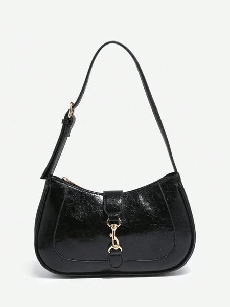 Solid color women's crossbody bag, exquisite and personalized buckle design, lightweight and simple women's shoulder bag, versatile and stylish, suitable for commuting, shopping, dating, parties, outings and other occasions, Handbag Shoulder Bag