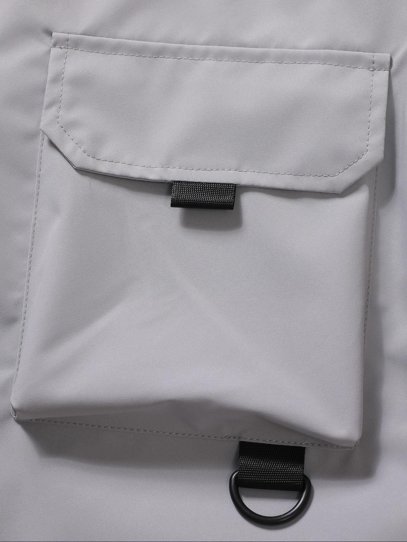 Men's Functional Workwear Jacket, Multi-Pocket Hooded Coat, Waterproof Durable, Outdoor Adventure, Hiking Camping, Fall Winter