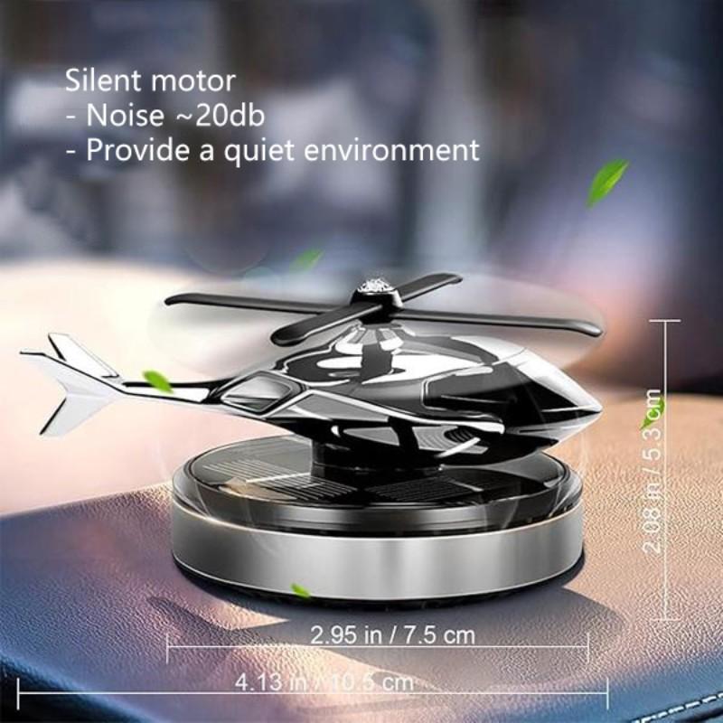 Solar-Powered Car Air Freshener, Rotating Helicopter Aromatherapy Diffuser, Aircraft Aluminum Indoor Decor, Car and Home Diffuser