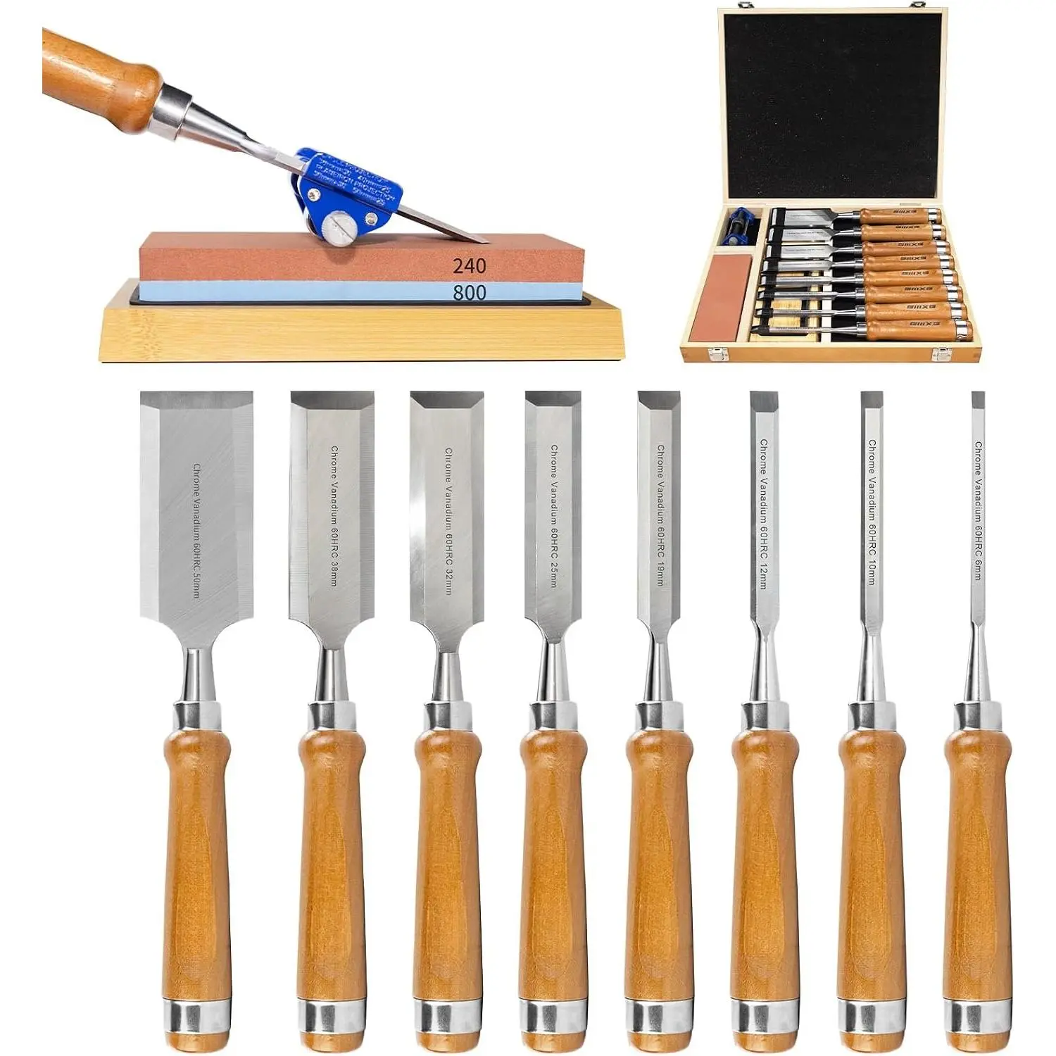 Chisel Set, Steel Woodworking Chisel Set for Woodworking