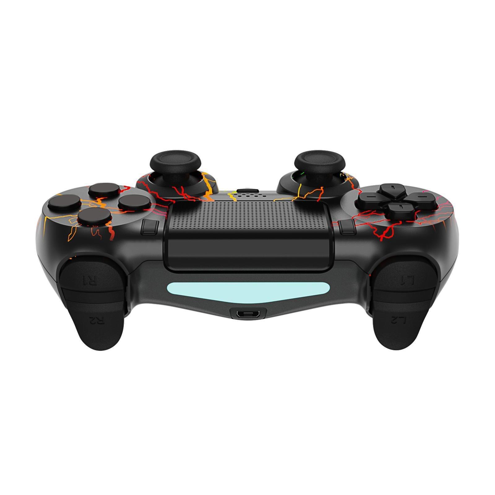 PS4 Wireless Controller, Limited Edition with Colorful Lightning Attack Design, Built - in Vibration Feedback, Six - Axis Gyroscope, Compatible with PS4 Players, Gaming Accessories