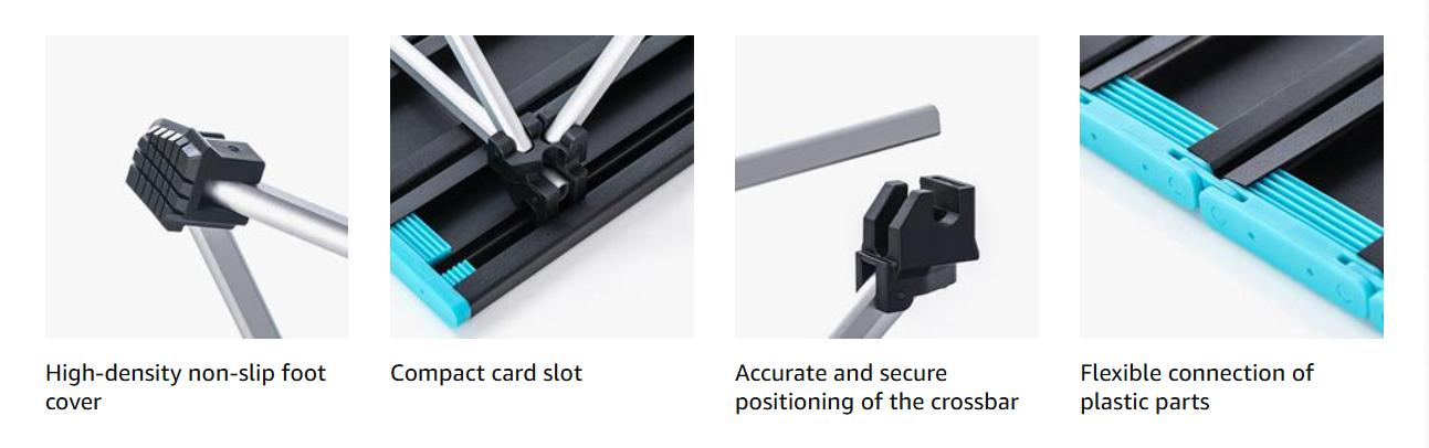 Naturehike Portable Camping Table with Aluminum Hard Top – Lightweight, Folding, Hard-Top for Picnic, Beach, Boat, Cooking & Dining, Easy to Clean camping, stool Hiking Essentials
