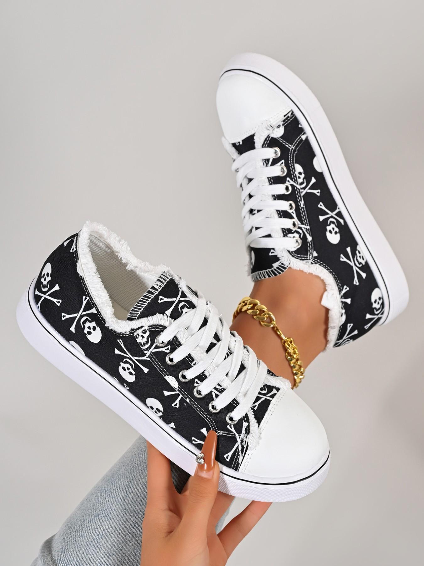 Women's Fashion Multi-Pattern Casual Shoes, Faux Fur Trim Canvas Sneakers, Breathable Outdoor Wear, Versatile Women's Footwear