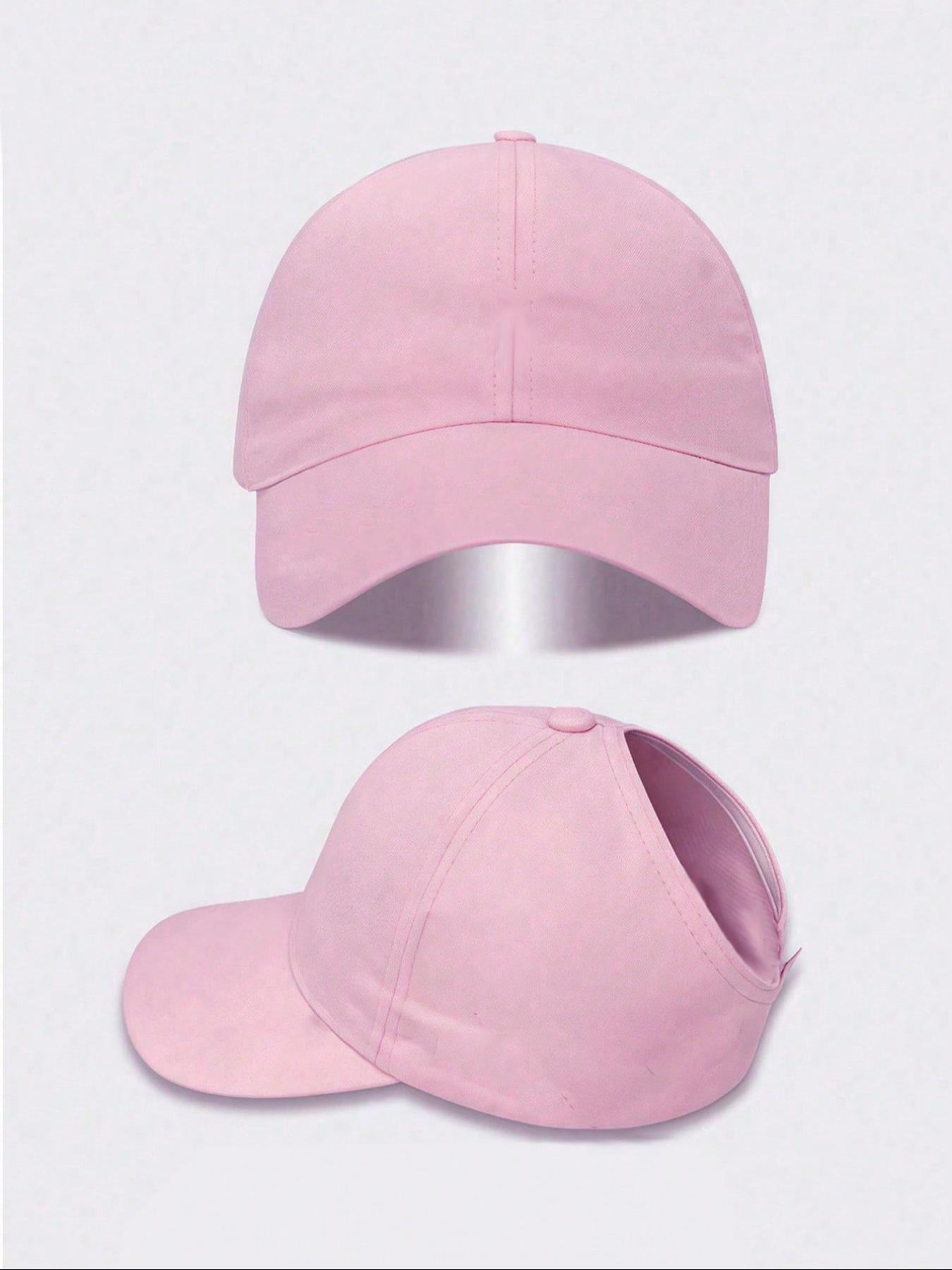 1pcs Women's Ponytail Baseball Cap, Casual Messy Bun Ponytail Hat, Lightweight Peaked Cap, Sun Hat, Fashionable Sun Hat, Suitable For Outdoor Sports And Casual Daily Wear, Lightweight Adjustable Cap