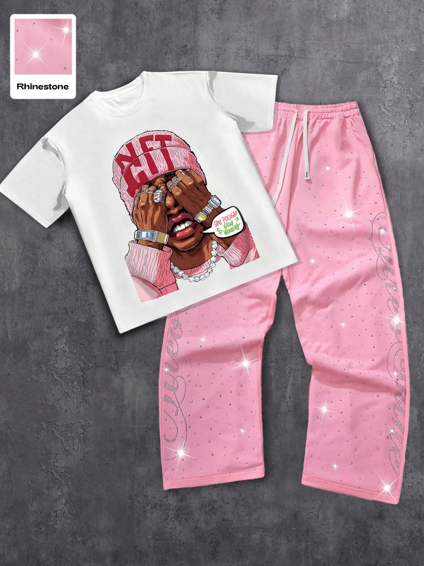 Men Women Street Style Loose Fit All Season Two Piece Set, Urban Fashion Comfortable Daily Wear, Perfect for Casual