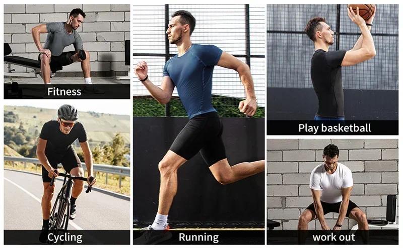 2025 Men's Spider Print Compression Shirt, Quick Dry T-Shirt, Gym Running Jersey, Breathable Short Sleeve, Spring, Summer, S-3XL