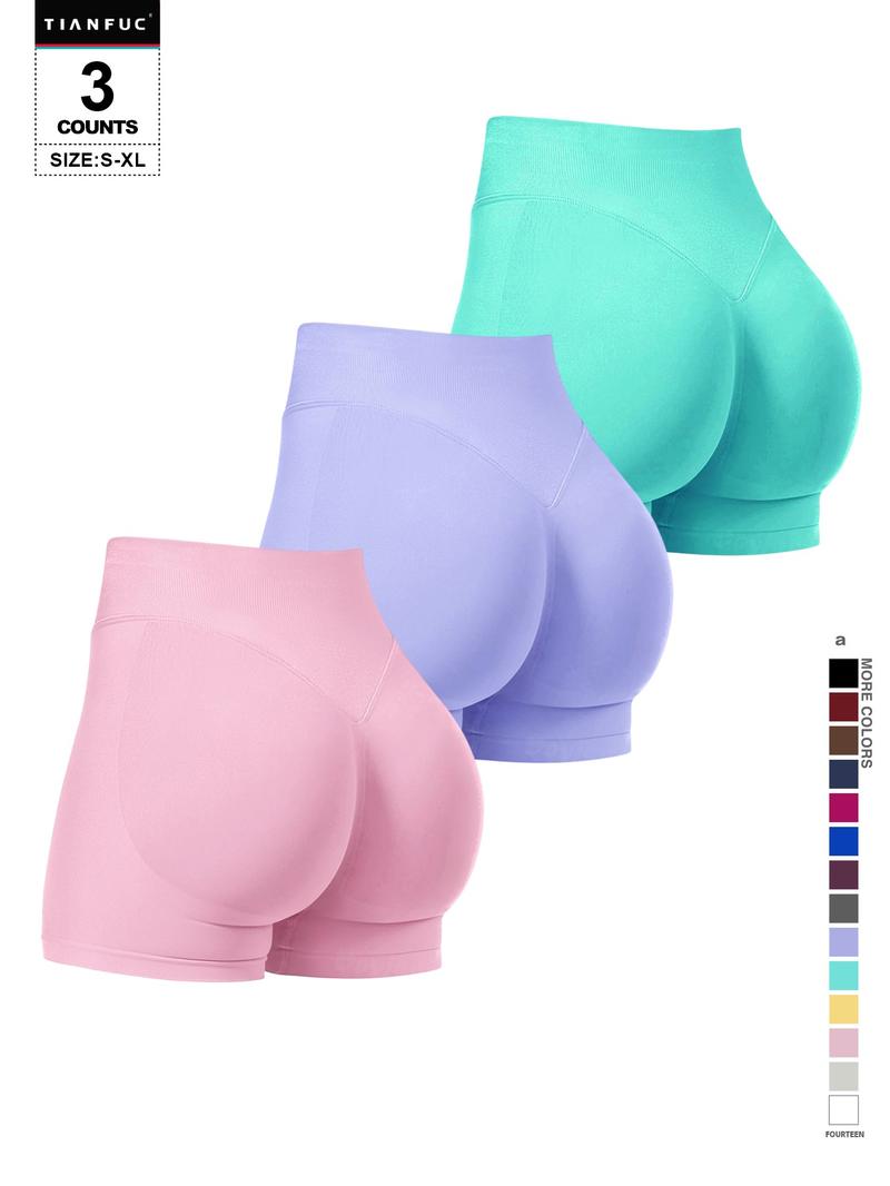 Women's Seamless Butt Lifting Sports Shorts For Gym Workout