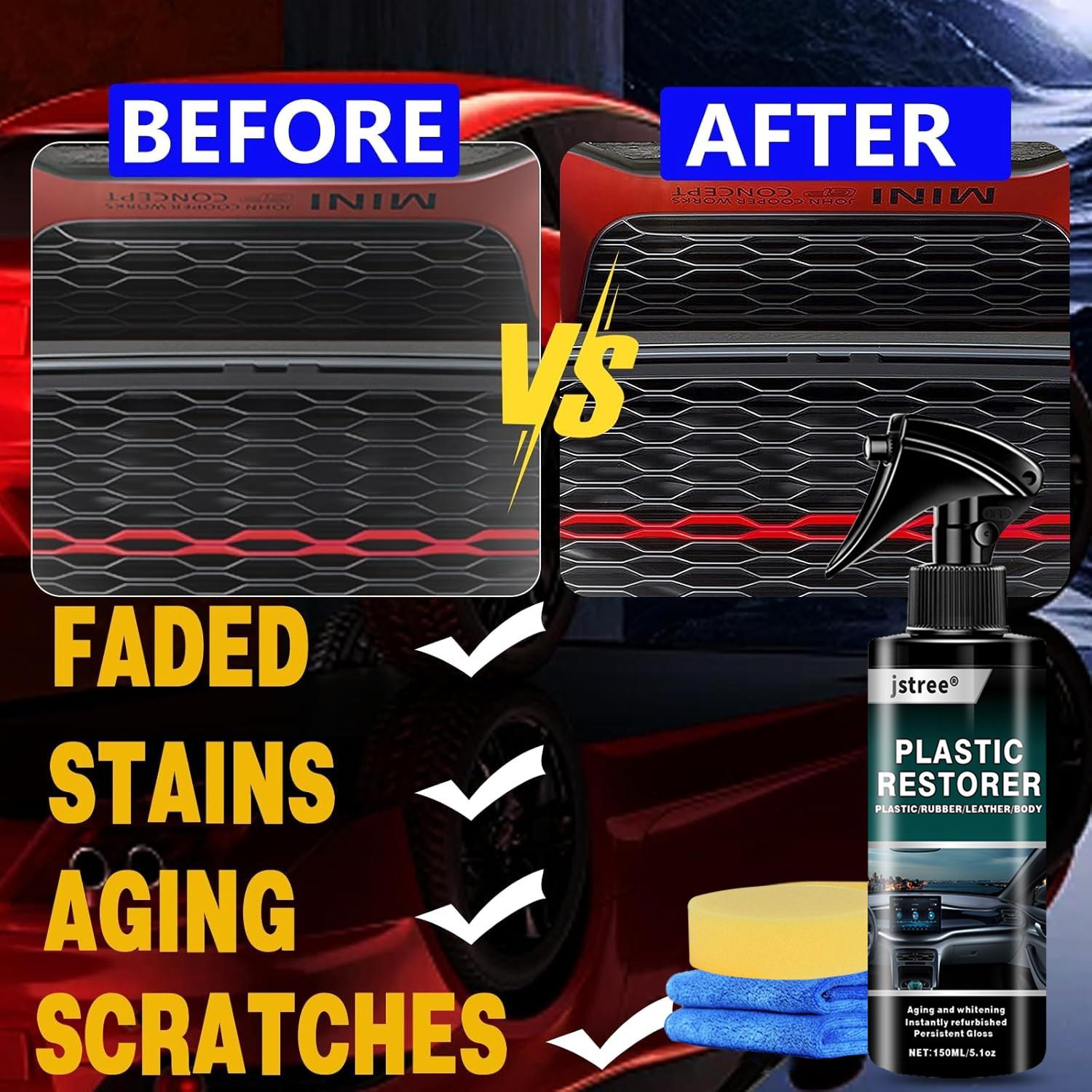 Car Plastic Refresher, Interior Repair, Bumper Restoration Tool, 150ML, Automotive Maintenance Solution