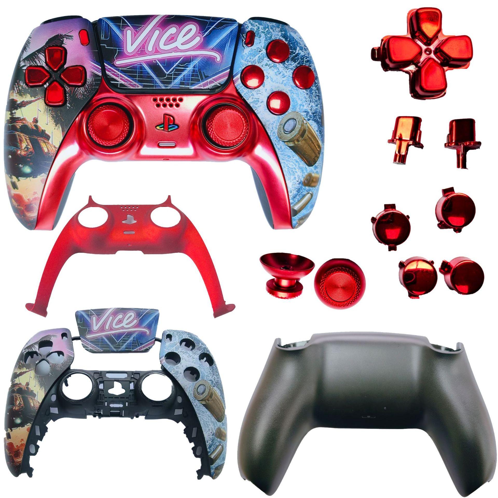 Ps5 Game Controller Replacement Shell Cover, Creative Ip Bottom Shell Decorative Strip, Compatible with Ps5 Handheld Console Accessories