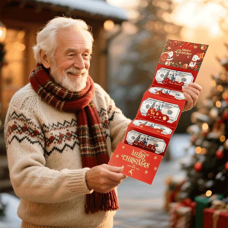 4PCS Christmas Cash Gift Envelope with CartoonGreeting Card-Creative Surprise Money ClipWallet & Unique Cash Box, Fun Holiday Gift forMen,Women & Any Recipient 4PCS Christmas Cash Gift Envelope with CartoonGreeting Card-Creative Surprise Money ClipWallet & Unique Cash Box, Fun Holiday Gift forMen,Women & Any Recipient