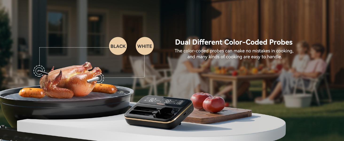 INBKIRD meat thermometer,WIFI wireless thermometer, suitable for cooking, magnetic suction,intelligent temperature alarm, kitchen tools,Holiday Gifts-TikTokShopHolidayHaul