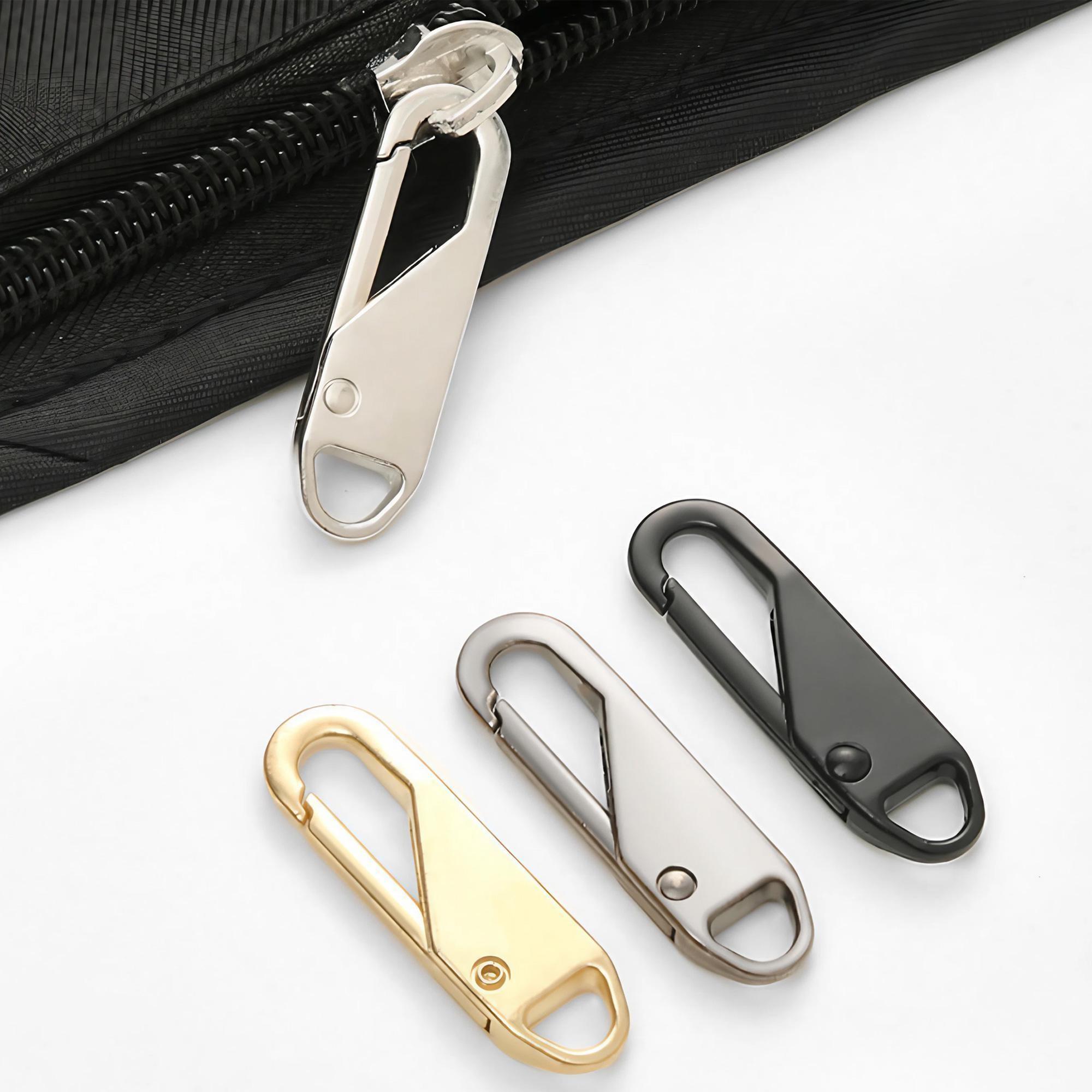 No-Tool Installation 5-Pack Alloy Zipper Pull Replacement, Universal Repair Kit for Luggage Backpacks Jackets Shoes, Anti-Drop Wear-Resistant Zipper Slider Fix, Durable Metal Zipper Repair Accessories